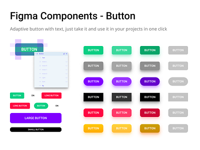 Figma Components - Button by Rengised on Dribbble