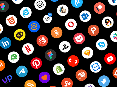 Free Social icons! brands download figma free freebie icons logo project social sourse update