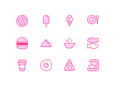 Food icons sketch clean design drink eat egg figma food icecream icons icons set iconset illustration market outline pack porn sandwitch simple ui vector