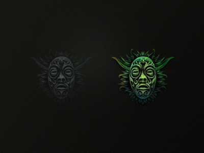 Face of anger art avatar dark effect eyes face fear game horror icon mask mezzzo shaman war