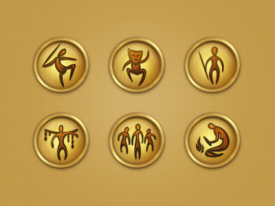 Icons for the site sections