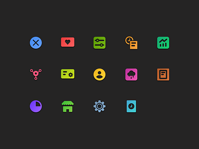 Dashboard icons set by Rengised on Dribbble