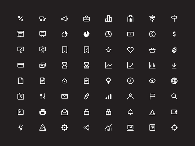 Business Icons Set by Rengised on Dribbble