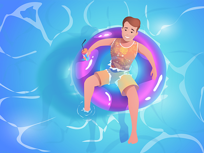 Enjoy The Pool - Aquacomfort Explainer Video 2022 2d animation boy cocktail design explainer hot illustration motion graphics pool production summer swimming pool trend video water