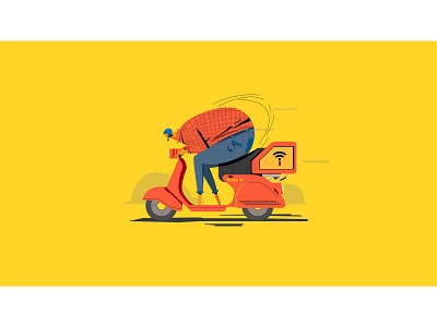 Illustration for mobile App pizza.ir