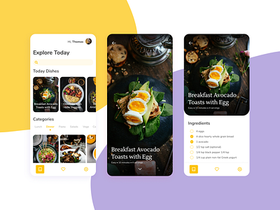 myRecipes - mobile app cooking design food app foodie mobile mobile app mobile design recipe app recipe book recipes ui uiux