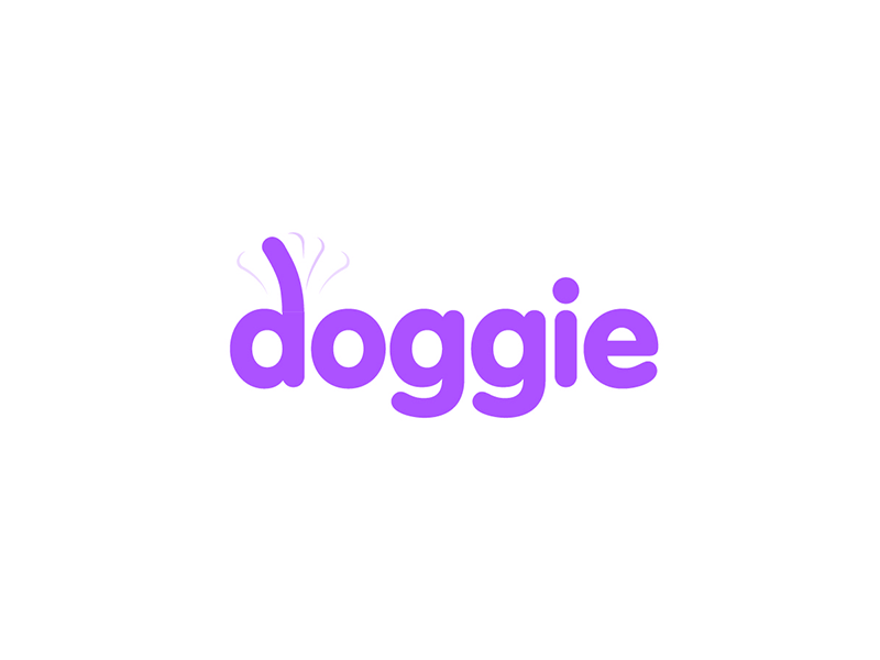 Doggie animation brandidentity doggie firstshot logo logodesigner logotype minimalism rounded tail typography vector