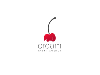 Cream media brandidentity cherry event agency logo logodesign logomark logotype vector