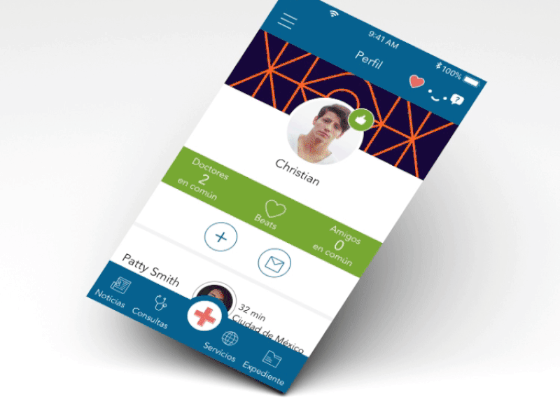 Bitrubio Medical App principle sketch ux ui