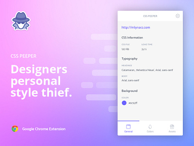 CSS Peeper chrome css designer extension peeper tool viewer web widget