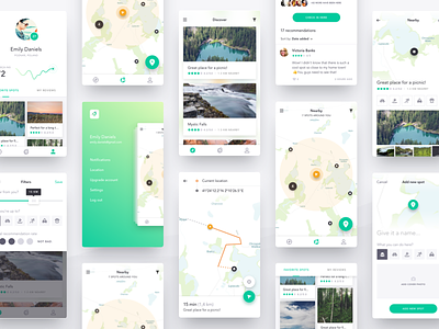 Harmony UI Kit - Summary app concept free freebie hiking kit location mobile profile sketch ui uikit