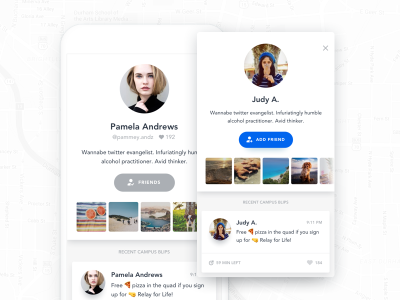 BlipMe - User Profile