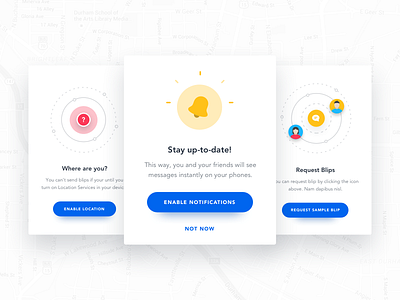 BlipMe - Notifications app blipme blips campus cards ios location map mobile people social