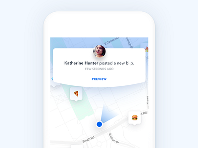 BlipMe - In-app notification alrt app blipme blips ios map mobile notification popover social user