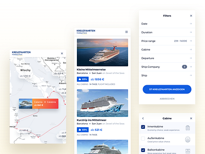 Mobile Offer List cruise cruises filters holiday holidaycheck list mobile offers rwd tiles travel