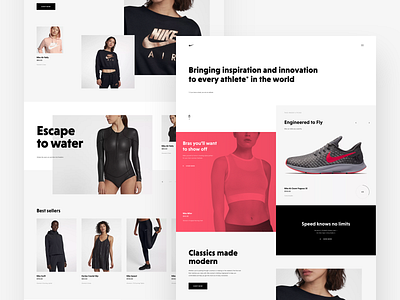 Nike Store Concept – Homepage #2