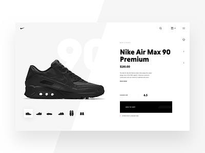Nike Store Concept – Shoe preview concept ecommerce freebie nike product product details product page redesign shop sketch store web webdesign