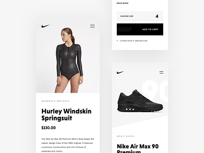 Nike Store Concept – Product Details Mobile concept ecommerce freebie mobile nike product product details product page redesign responsive rwd shop sketch store ui web webdesign