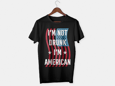 American Drunk T-shirt Design branding fashion graphic design jersey logo merchandise printing tee tshirt vector