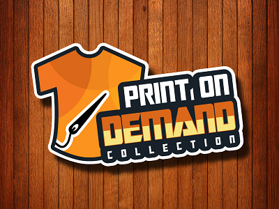 PRINT ON DEMAND (COLLECTION)-LOGO branding character art company fashion graphic design identity illustration logo logo design mascot logo merchandise pod logo print logo printing tee tshirt tshirt art tshirt logo typography vector