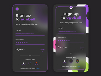 Daily UI #01 - Sign up screen