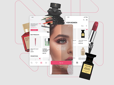 Cube. Beauty Store App beauty mobile app mobile app design store ui ux