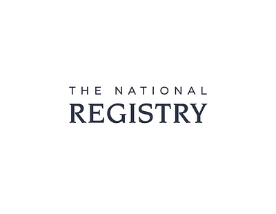 The National Registry Logo brand design branding design digital icon logo logo design marketing typography vector