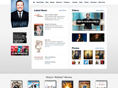 Ricky Gervais.com - Redesign