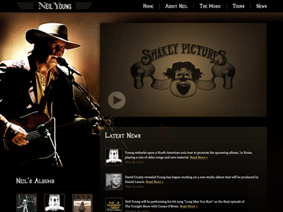 Neil Young.com - Redesign for the helluvit neil young redesign