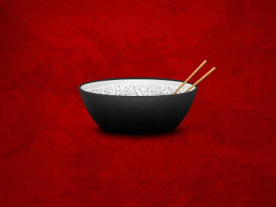 Rice Bowl 356bundle black bowl red rice