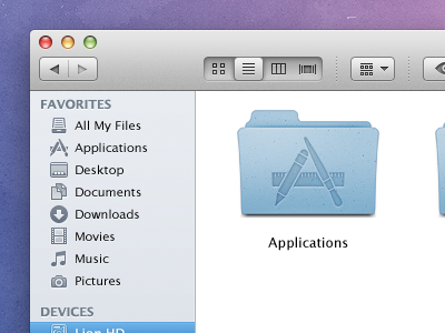 Mac OS X Lion - Finder UI finder lion mac os x ui kit