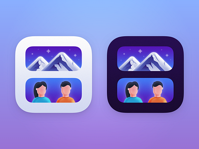 Smart Photo Widget iOS App Icon app icon app icon design icon design ios app icon smart photo widget widget app