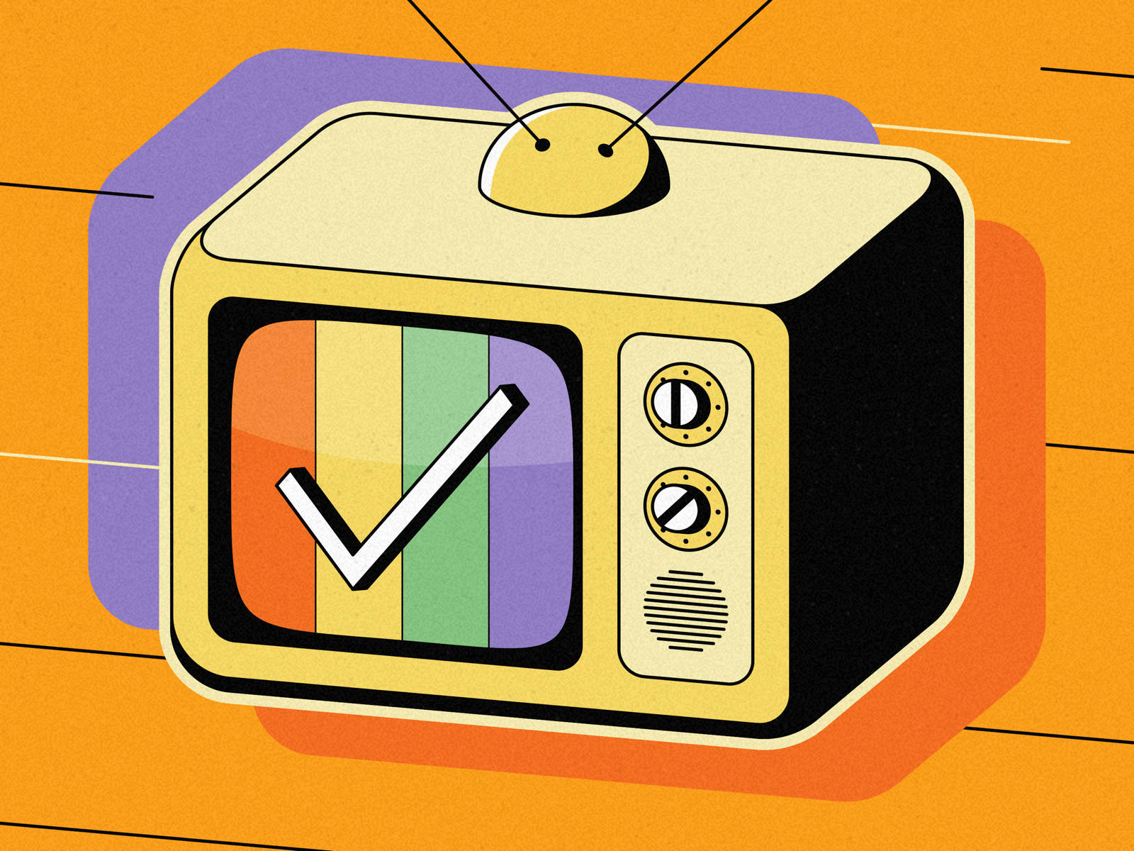 Television Time - App Store Artwork app icon app store artwork app store promo art illustration televison televison time