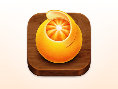 Squash 3 - macOS App Icon app icon icon design orange app orange app icon realmac squash squash app icon wood wood app icon wood texture