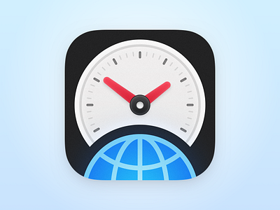 World Clock Time Widget - iOS App Icon by Matthew Skiles on Dribbble