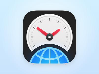 World Clock Time Widget - iOS App Icon app app icon clock app icon clock icon design icon icons ios ios app icon