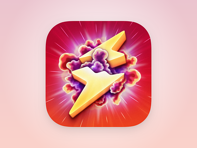 Amplosion - iOS App Icon app icon icon design ios app icon lightning bolt