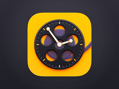 ReelTime App Icon app app icon film reel icon icon design ios app icon