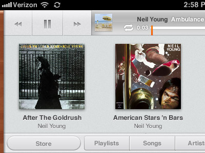 iPad Music App PSD ios5 ipad music psd