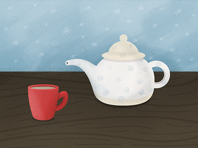 Simple Cup of Tea cup red cup tea tea pot