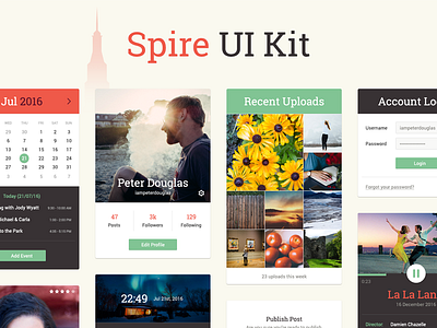 Spire UI Kit - Free Download download flat modern ui kit