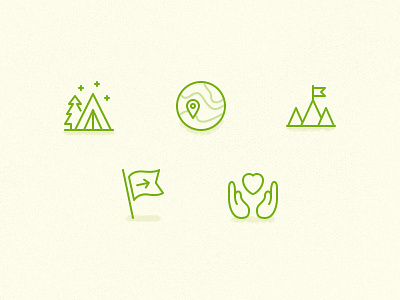 National Park Icons camping icons landmarks parks tours