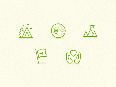 National Park Icons camping icons landmarks parks tours