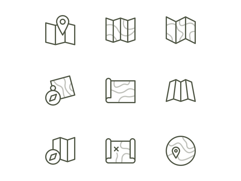 Map Icons parks camping icons map