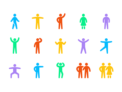 Stride - 15 Human Action Icons actions free icons people