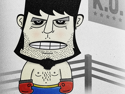 The Knockout King boxer illustration