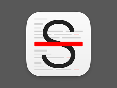 Strike iOS App Icon app app icon ios markdown strike text editor