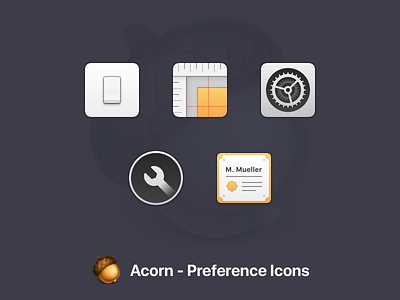 Acorn Preference Icons