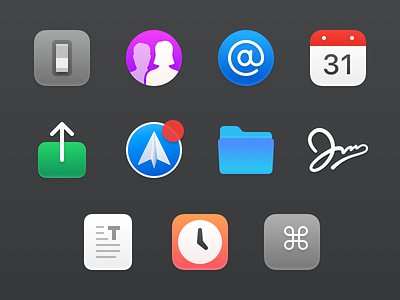 Custom Spark Preference Icons email icons mac app macos preference icons prefs spark