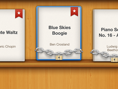Shelf - iPad App app chain ipad lock shelf wood